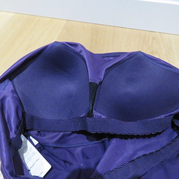 LANDS' END Adjustable Scoop Neck Flutter Tankini Top in Purple - Size 1X NWT - Picture 14 of 15